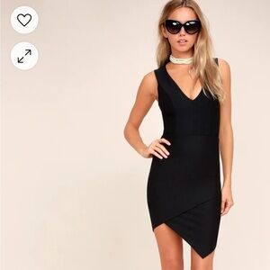 NWT Lulus Be Me Black Sleeveless Bodycon Dress Size Medium.